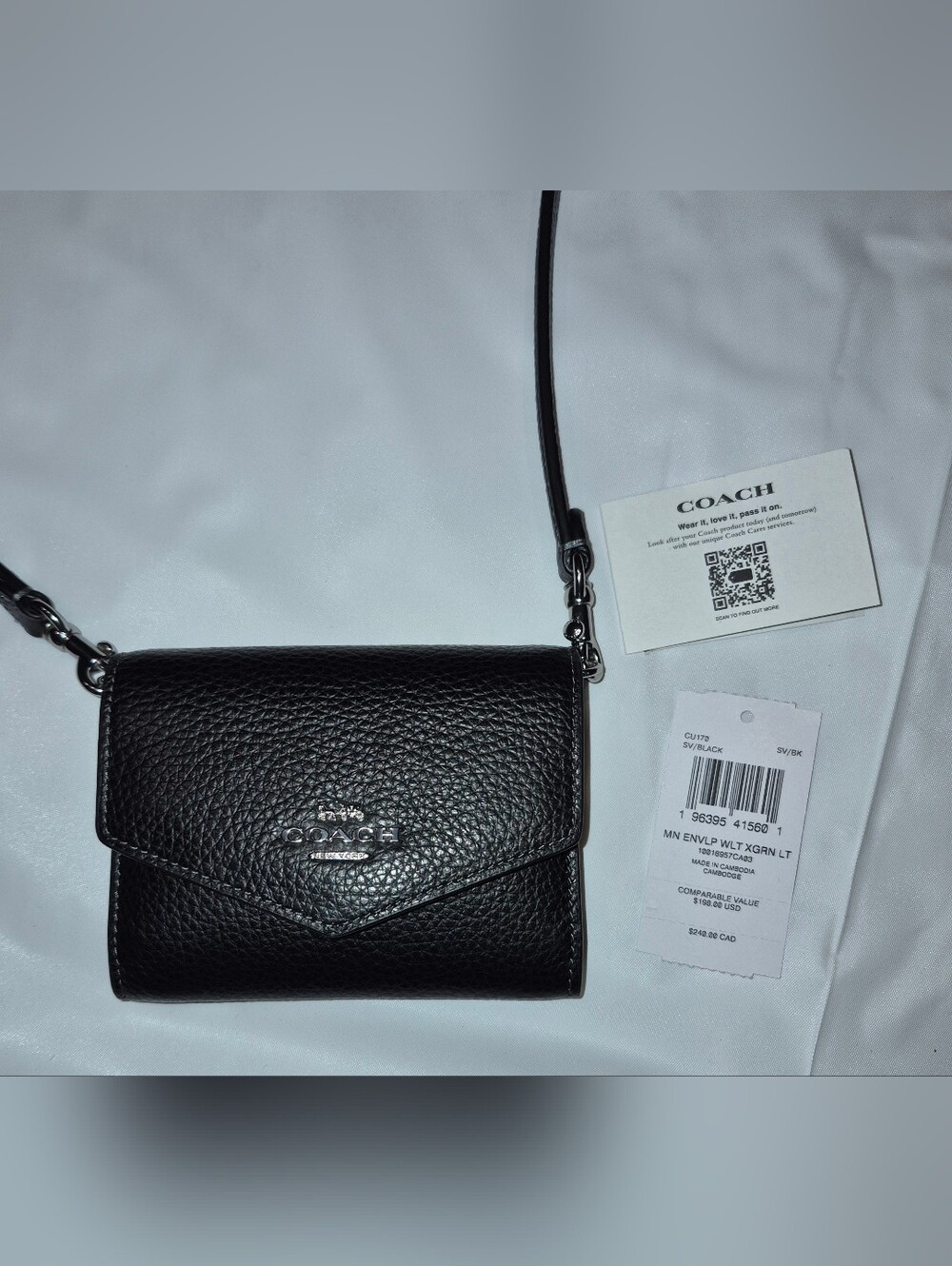NWT Coach Mini Envelope With Strap